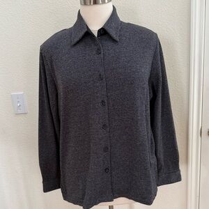 Draper’s & Damon’s  Black and white houndstooth pattern top -size 1X